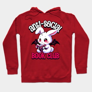 Anti-social Book Club Cute Bat Bunny Reader Hoodie